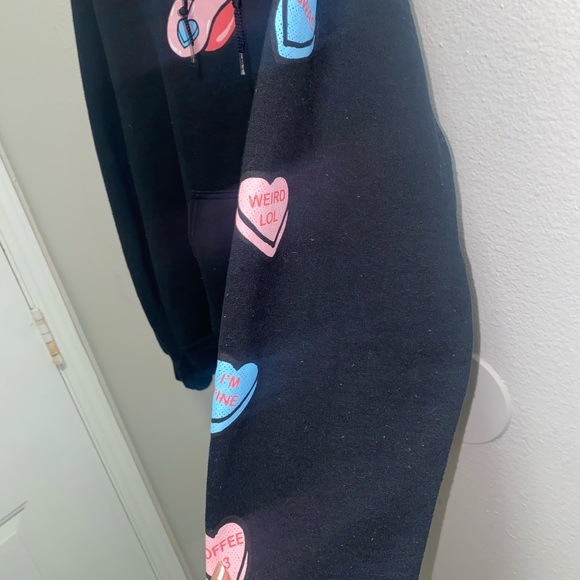 Emma Chamberlain valentines Candy heart hoodie - Picture 5 of 7